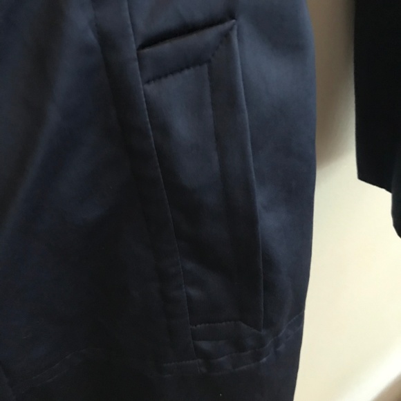 ☔️HP☔️ Bebe Navy Blue Trench Coat - Picture 3 of 8
